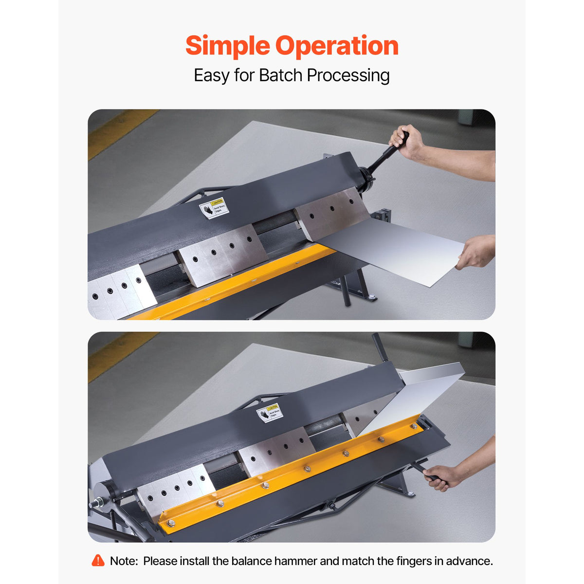 Box and Pan Brake with Modular Segment Fingers