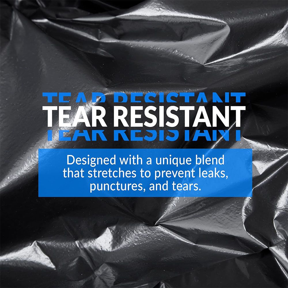 70 Count Puncture Resistant Trash Bags – 39 Gallon, Scent-Free, Leak-Proof