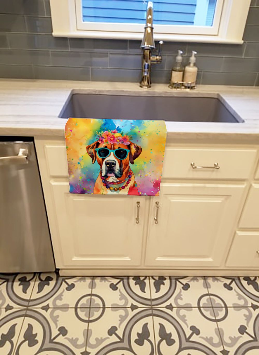 Minky Plush Kitchen Towel with Absorbent Cotton Terry Back