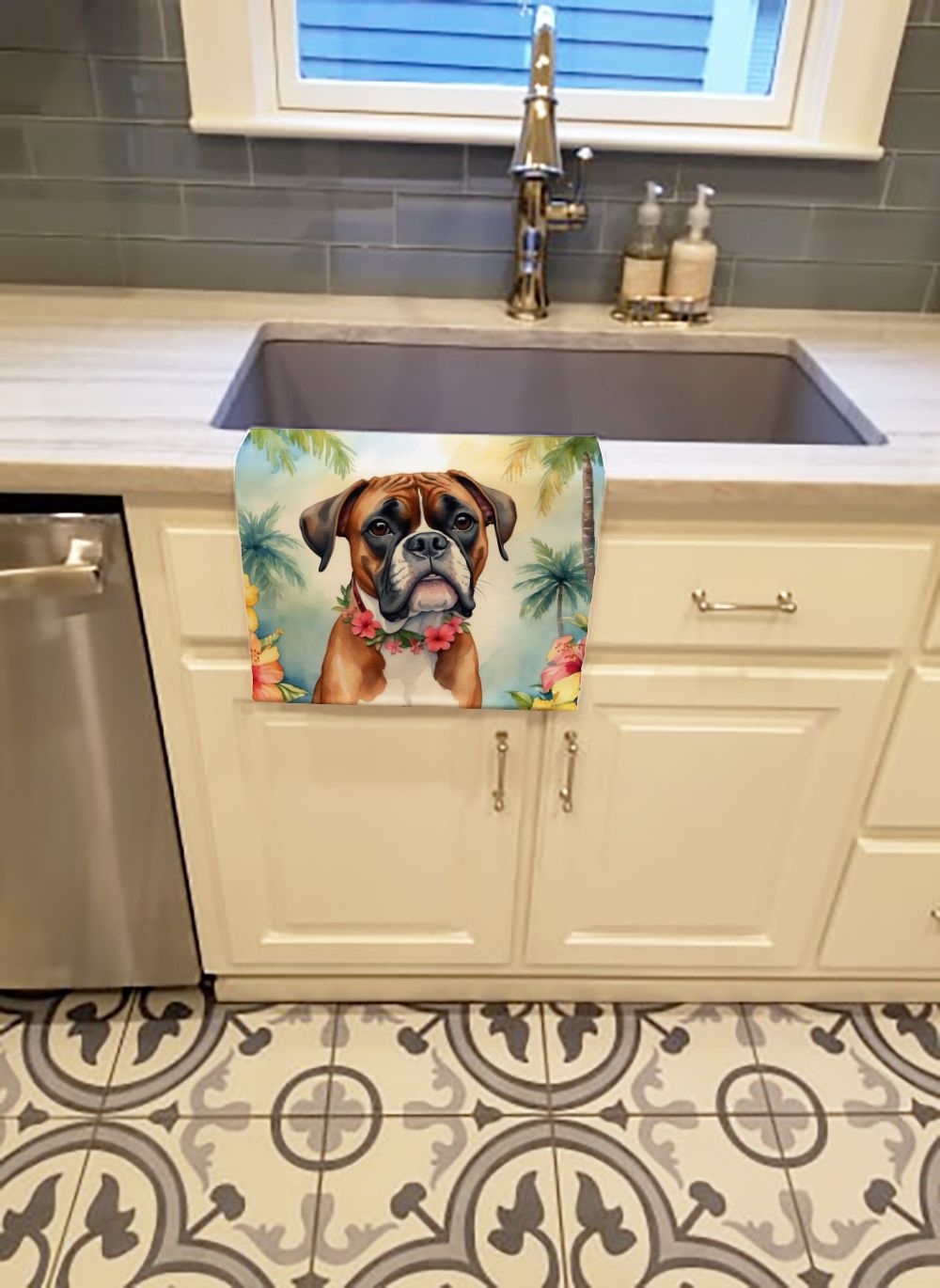 Boxer Luau Decorative Kitchen Towel
