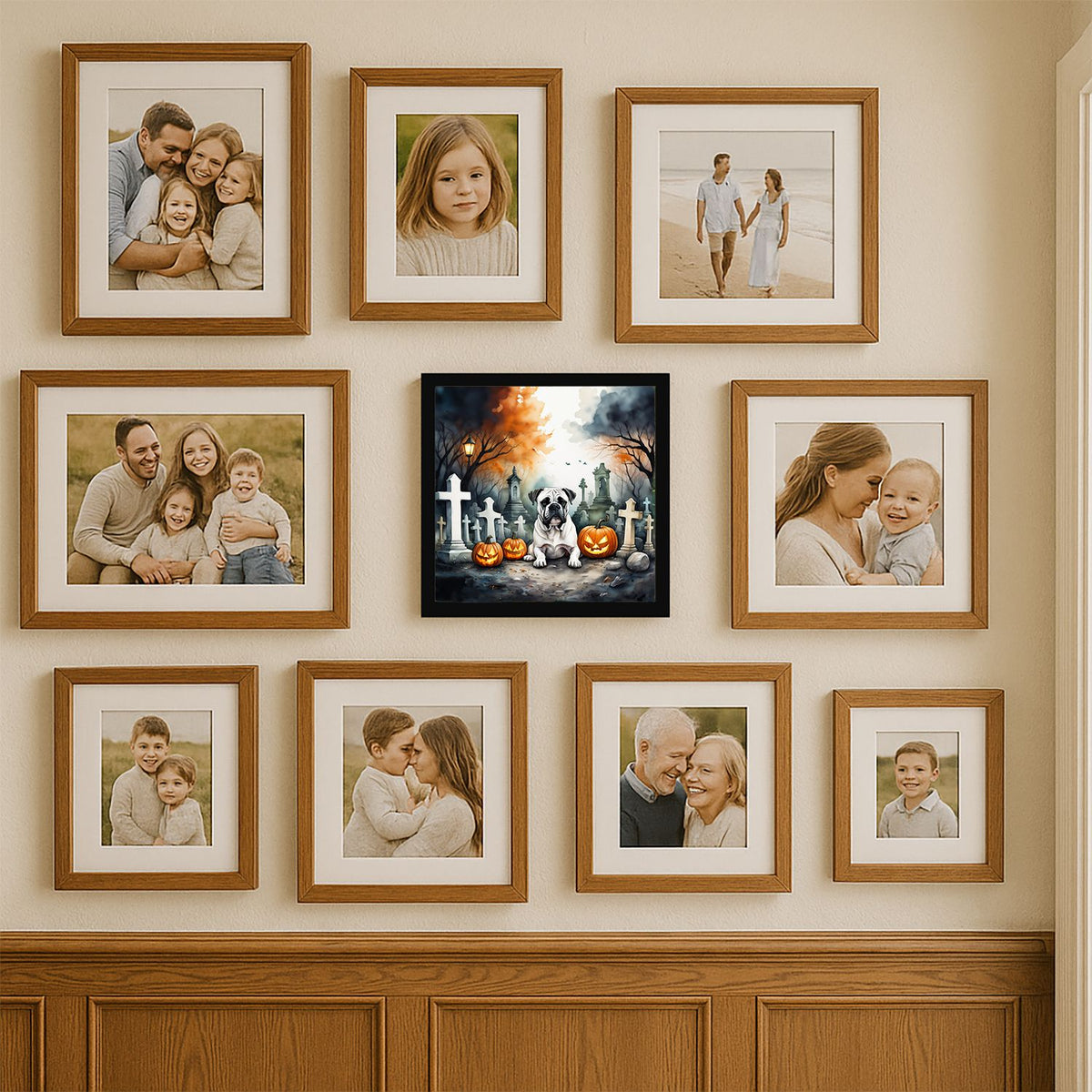 Spooky Boxer Halloween Framed Wall Art