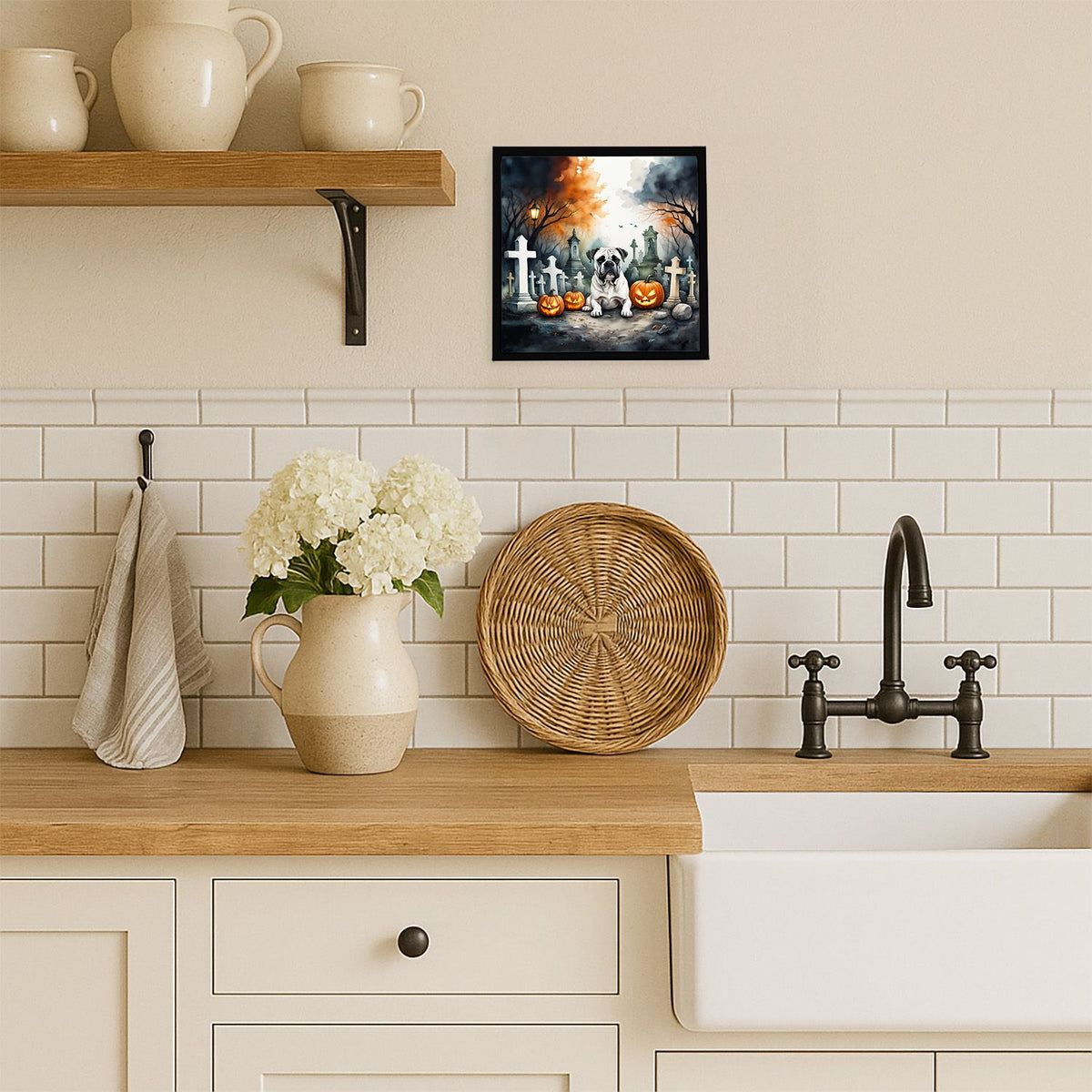 Spooky Boxer Halloween Framed Wall Art