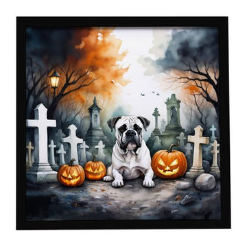 Spooky Boxer Halloween Framed Wall Art