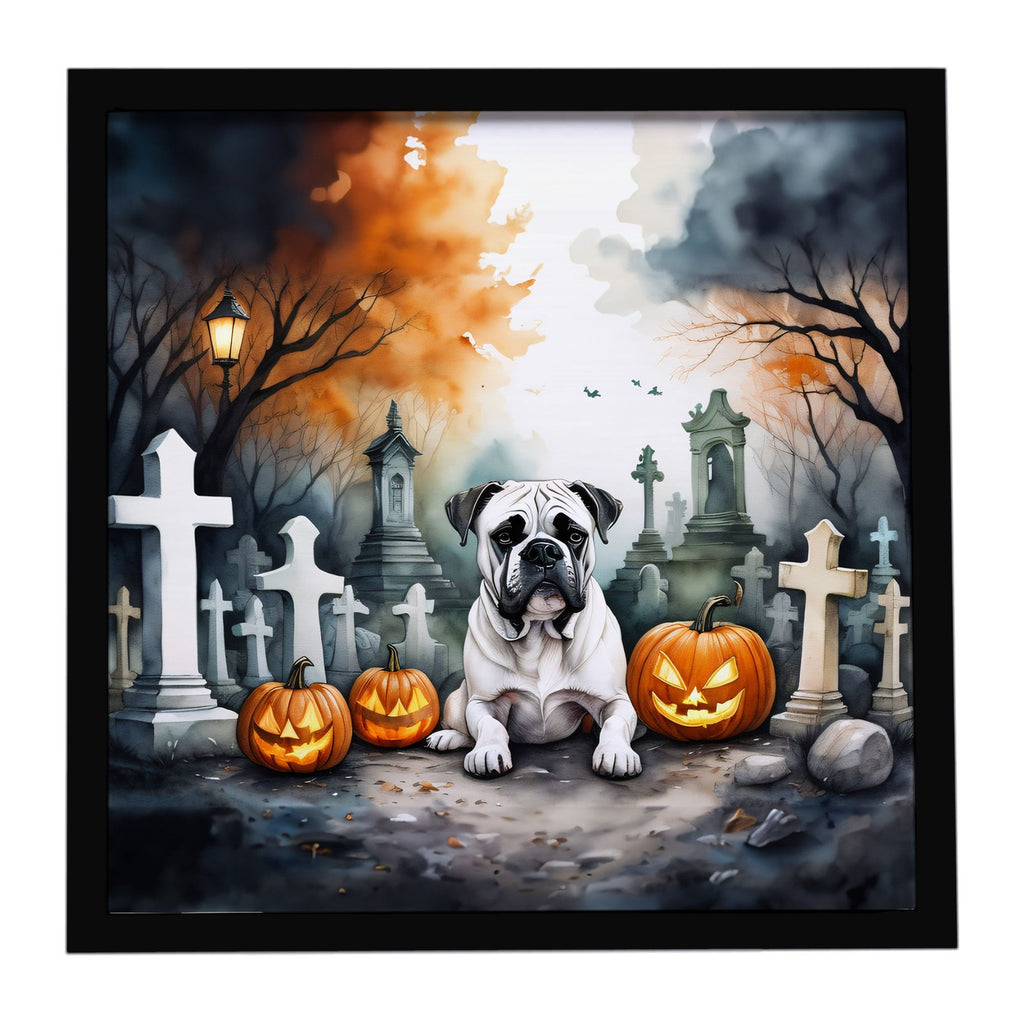 Spooky Boxer Halloween Framed Wall Art