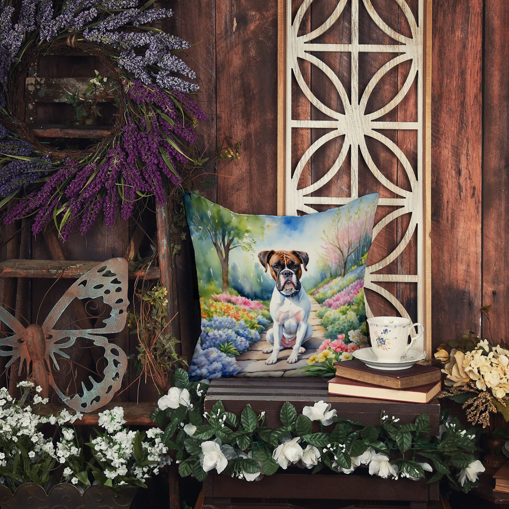 Boxer Spring Path Indoor-Outdoor Throw Pillow
