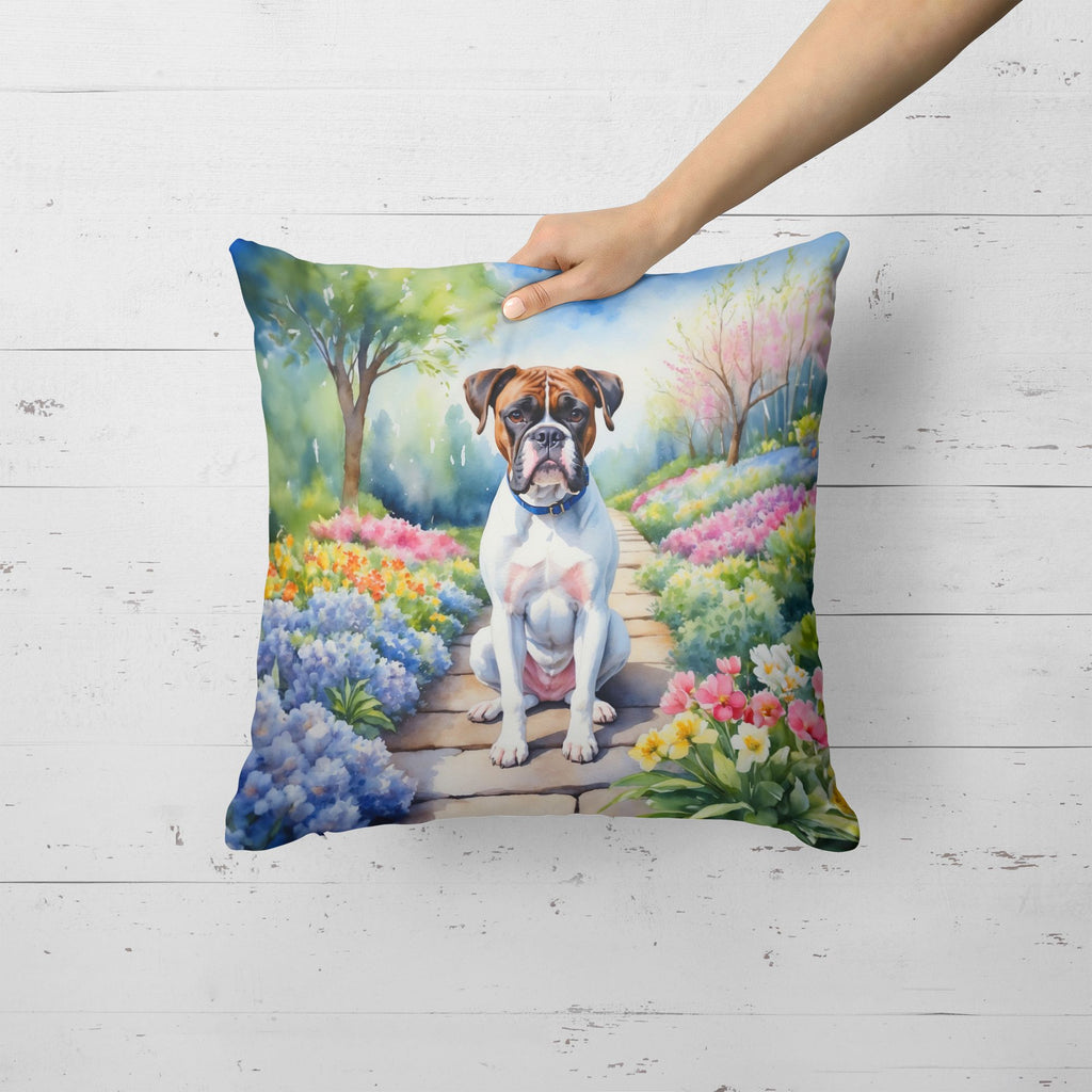 Boxer Spring Path Indoor-Outdoor Throw Pillow