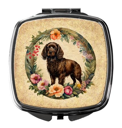Boykin Spaniel and Flowers Pocket Mirror