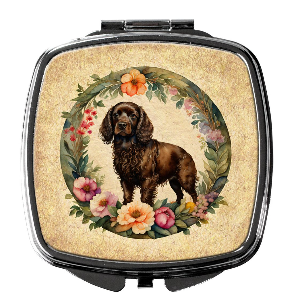 Boykin Spaniel and Flowers Pocket Mirror