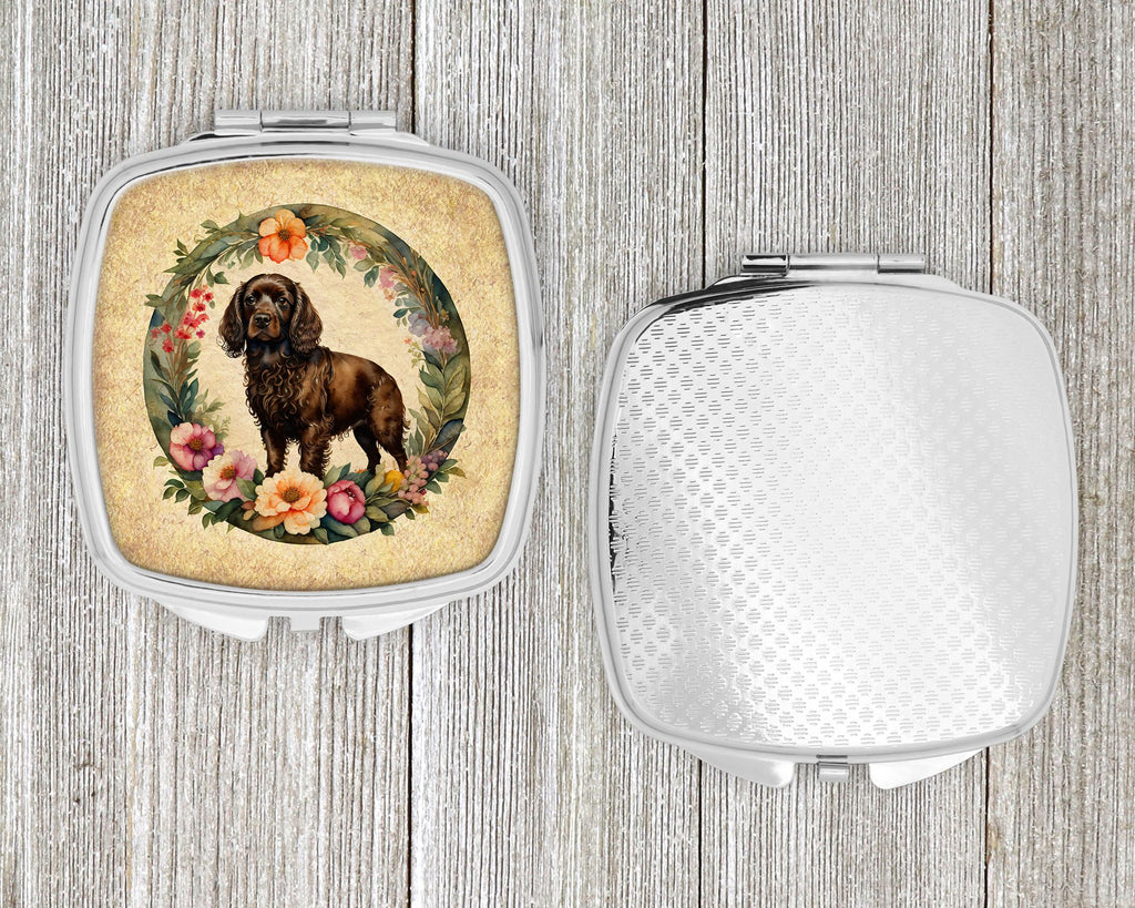 Boykin Spaniel and Flowers Pocket Mirror