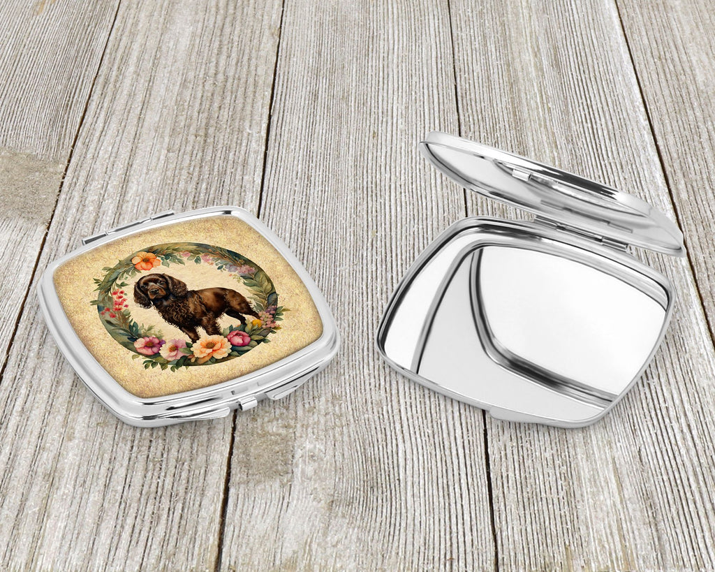 Boykin Spaniel and Flowers Pocket Mirror