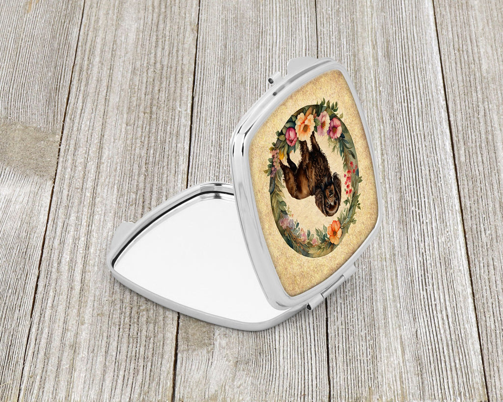 Boykin Spaniel and Flowers Pocket Mirror