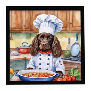 Boykin Spaniel Chef Framed Wall Art