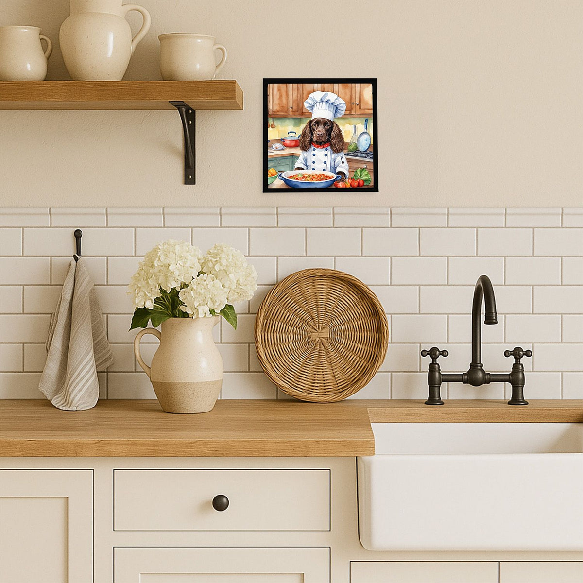 Boykin Spaniel Chef Framed Wall Art
