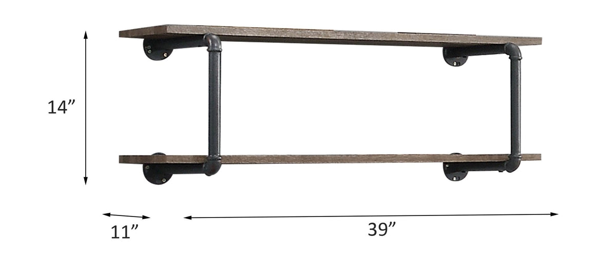 Brantley Two-Tier Industrial Wall Rack