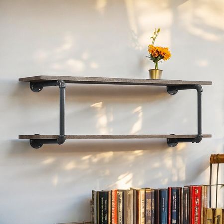 Brantley Two-Tier Industrial Wall Rack