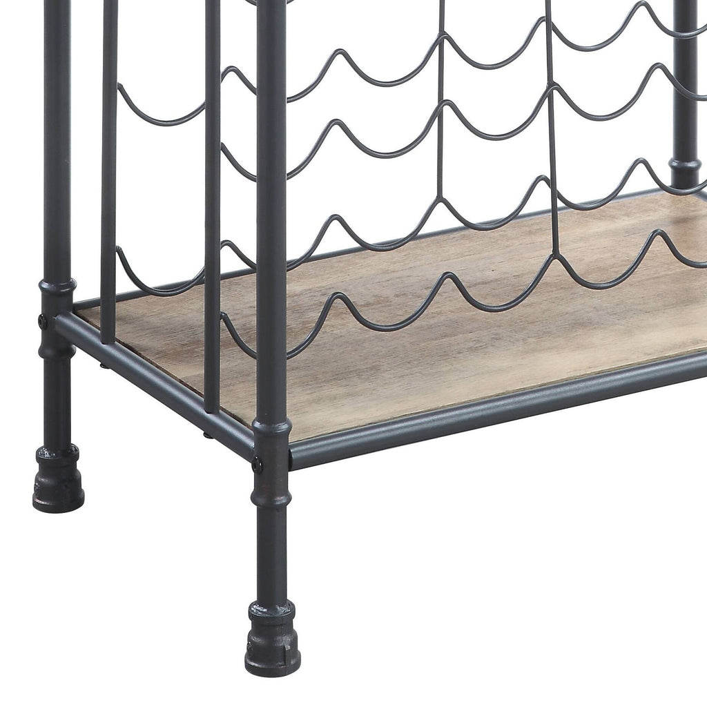 Brantley Industrial Three-Tier Wine Rack