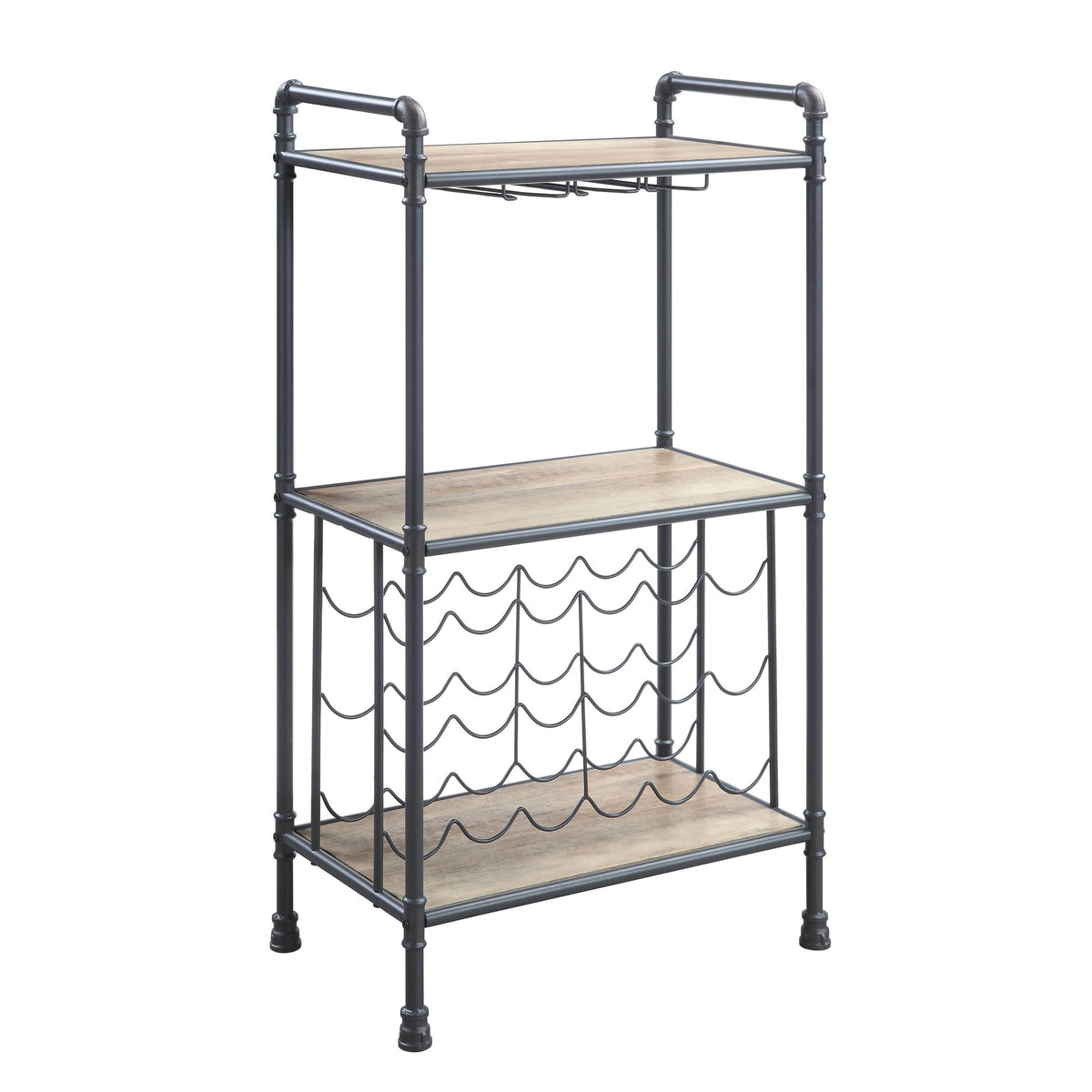 Brantley Industrial Three-Tier Wine Rack