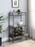 Brantley Industrial Three-Tier Wine Rack