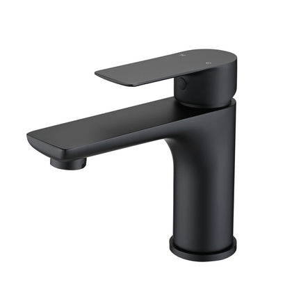 Matte Black Brass Single Handle Bathroom Sink Faucet – Lead-Free & Corrosion Resistant