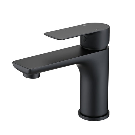 Matte Black Brass Single Handle Bathroom Sink Faucet – Lead-Free & Corrosion Resistant