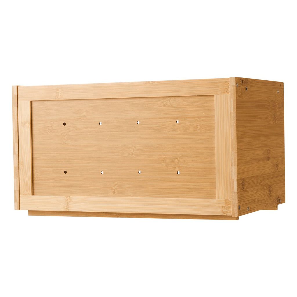 Farmhouse Bread Box with Wavy Viewing Door
