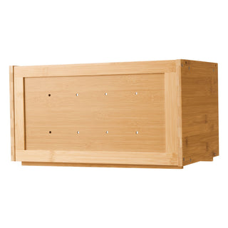 Farmhouse Bread Box with Wavy Viewing Door