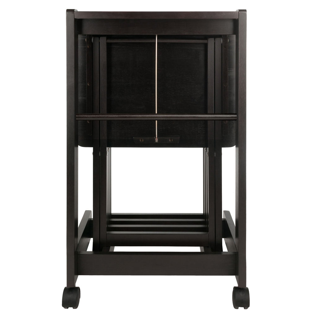 Brienda Folding Snack Tables with Mobile Serving Stand