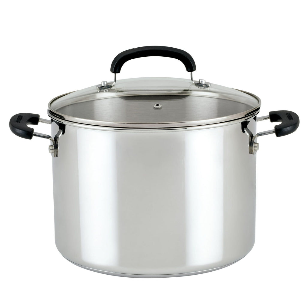 Brilliance 8-Quart Stainless Steel Stockpot – Induction Compatible, Dishwasher Safe