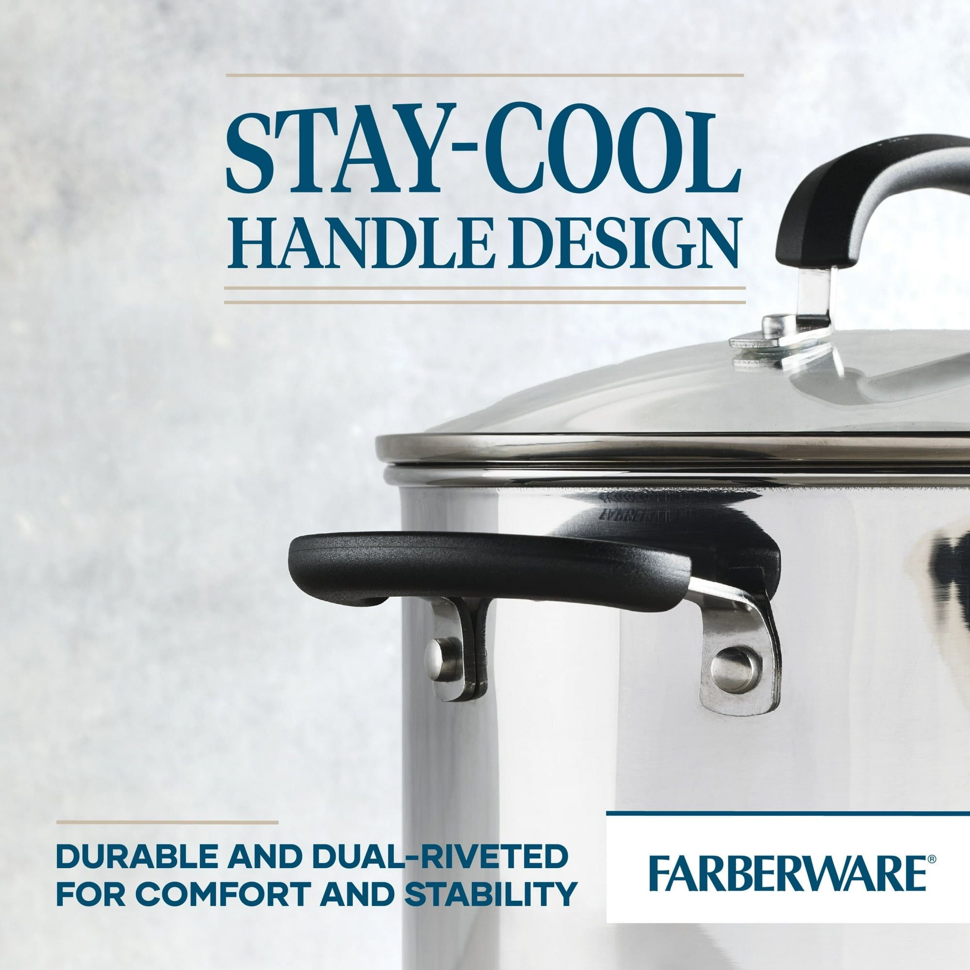 Brilliance 8-Quart Stainless Steel Stockpot – Induction Compatible, Dishwasher Safe