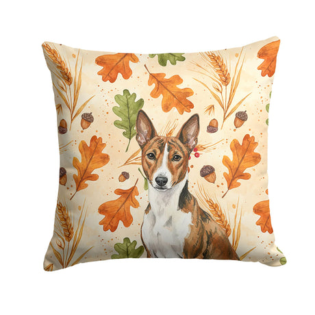 Brindle and White Basenji Fall Accent Pillow