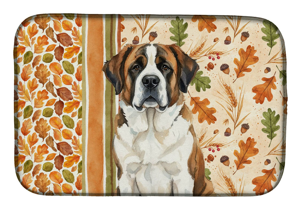 Saint Bernard Heirloom Fall Dish Drying Mat
