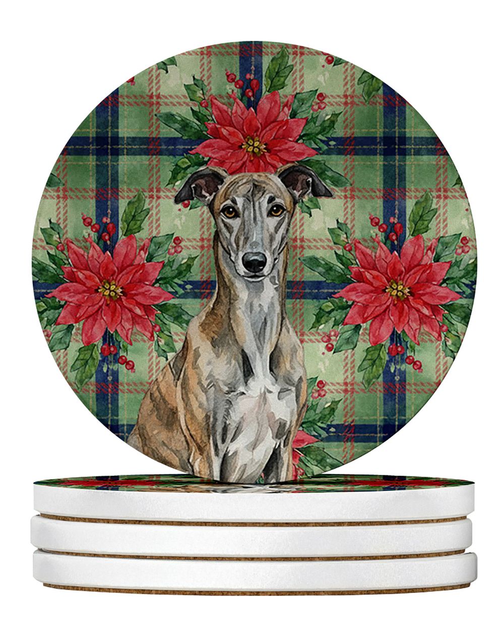 Large Absorbent Coasters Set of 4 with Non-Slip Backing and Artwork