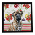 Brindle Mastiff Vegetables Framed Wall Art