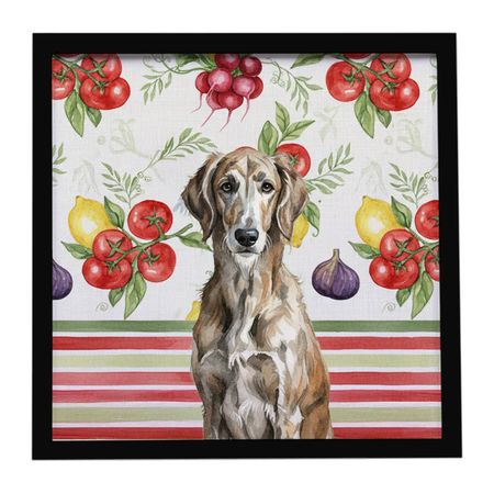 Scottish Deerhound Vegetable Framed Wall Art