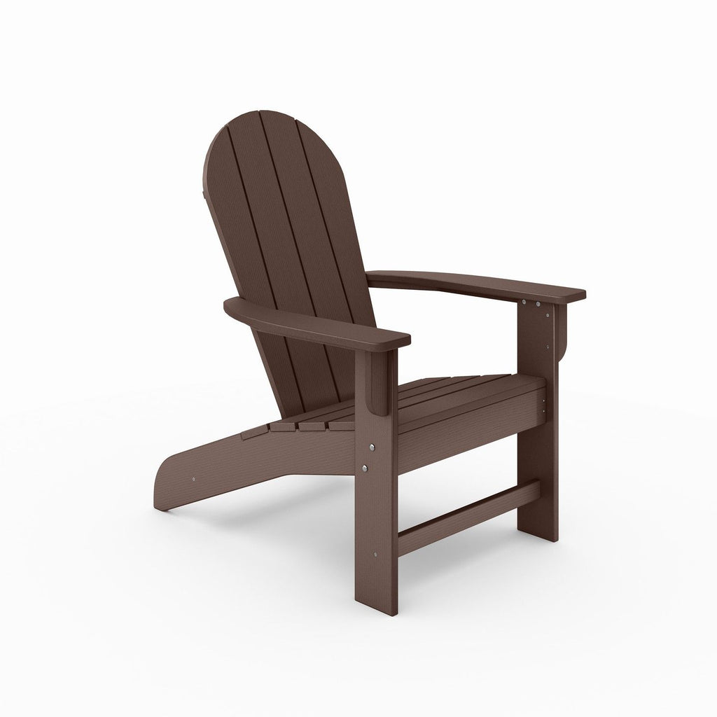 Sapelo Adirondack Chair – HDPE Outdoor Lounge with Fan Back and Wide Armrests