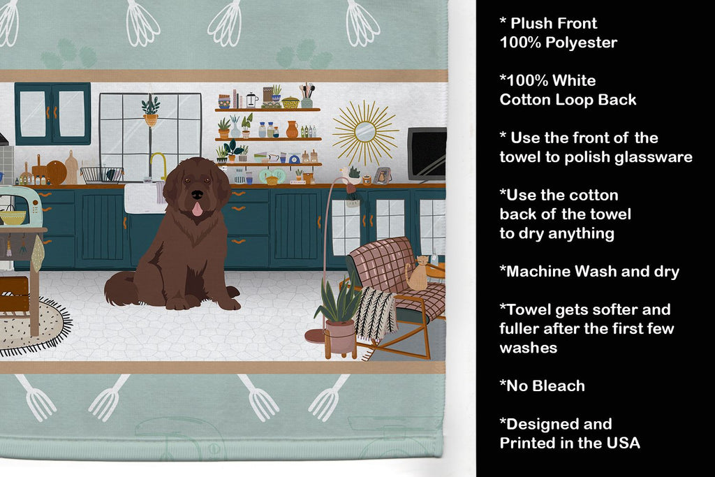 Brown Newfoundland Master Dog Chef Kitchen Towel