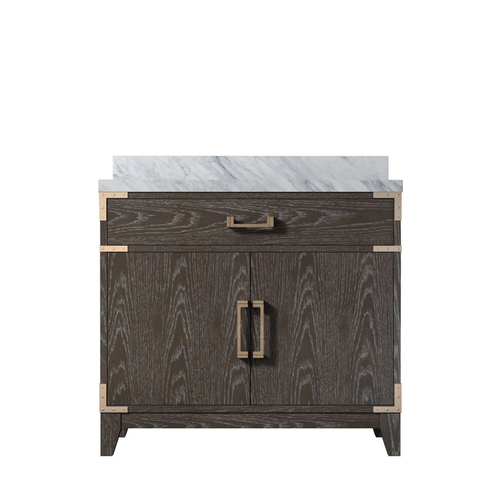 Single Bathroom Vanity with Open and Concealed Storage