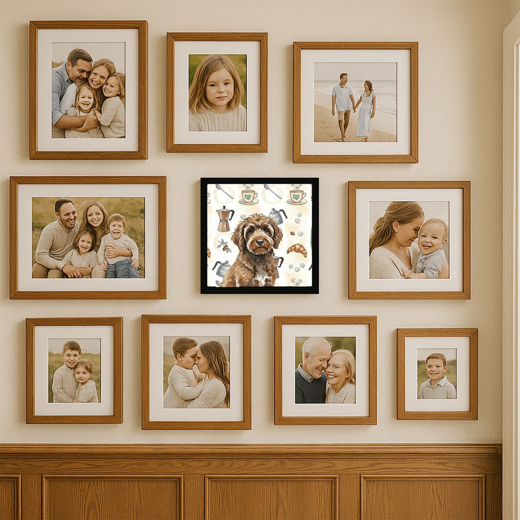 Portuguese Water Dog Coffee Bar Framed Wall Art