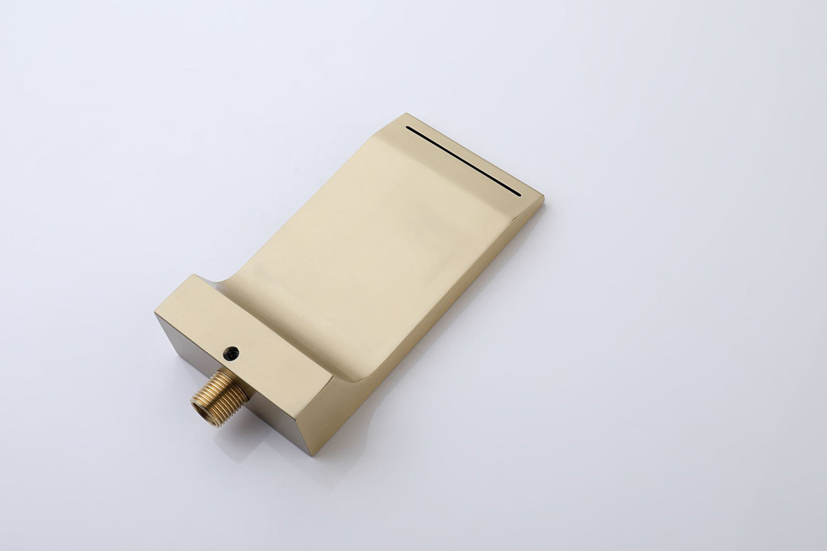 Brushed Gold Rain and Handheld Shower System