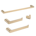 Brushed Gold Wall Mounted Bathroom Hardware Set - 4-Piece Stainless Steel Accessories