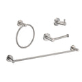 Brushed Nickel Bathroom Hardware Set – 4 Piece Stainless Steel