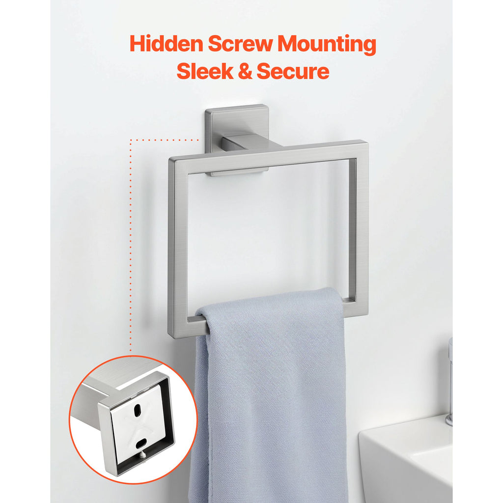Brushed Nickel Bathroom Hardware Set – 5 Pieces for Organized Storage
