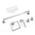 Brushed Nickel Bathroom Hardware Set – 5 Pieces for Organized Storage