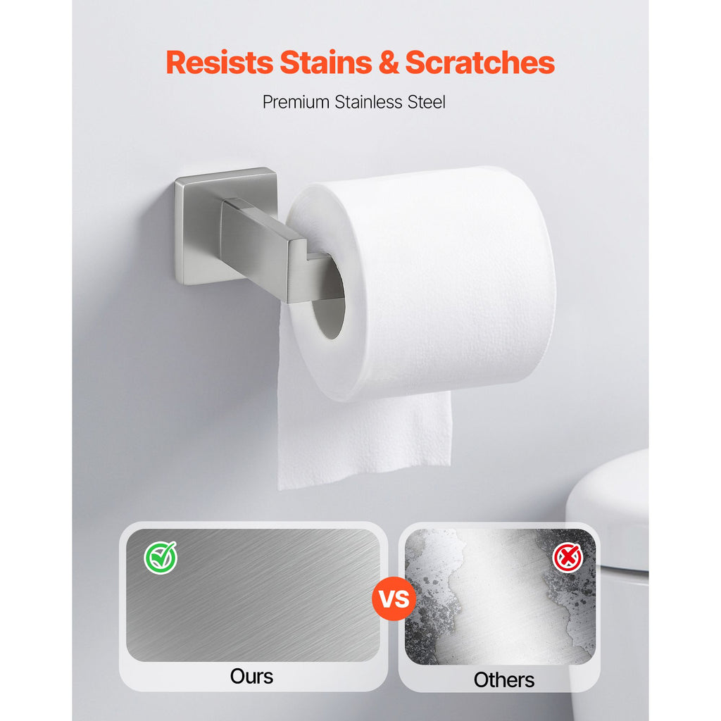 Brushed Nickel Bathroom Hardware Set – 5 Pieces for Organized Storage