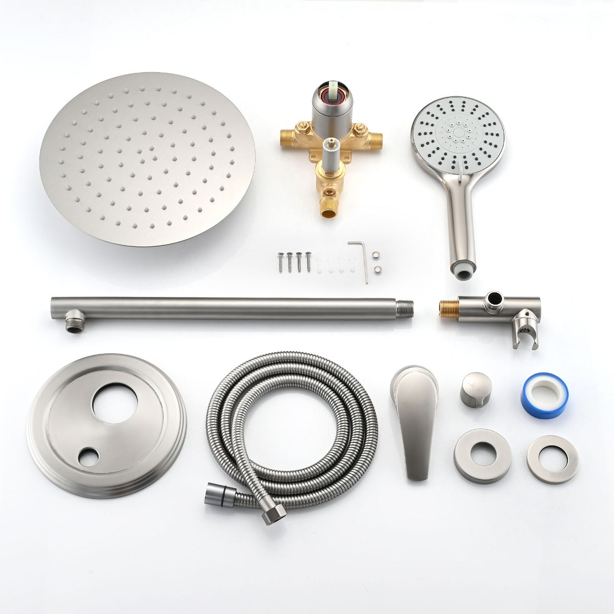 Brushed Nickel Rainfall and Handheld Shower System