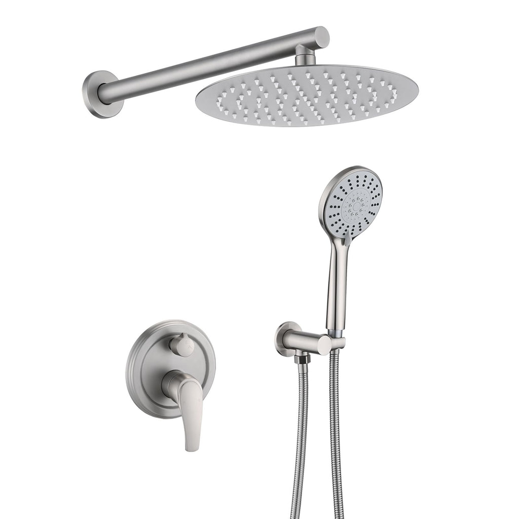 Brushed Nickel Rainfall and Handheld Shower System