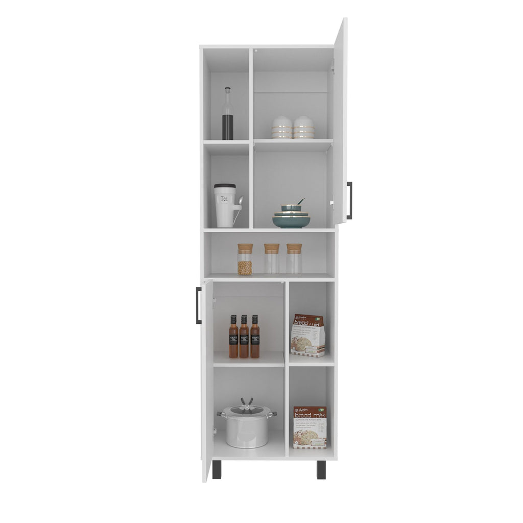 Bryce White Pantry Cabinet for Compact Kitchens