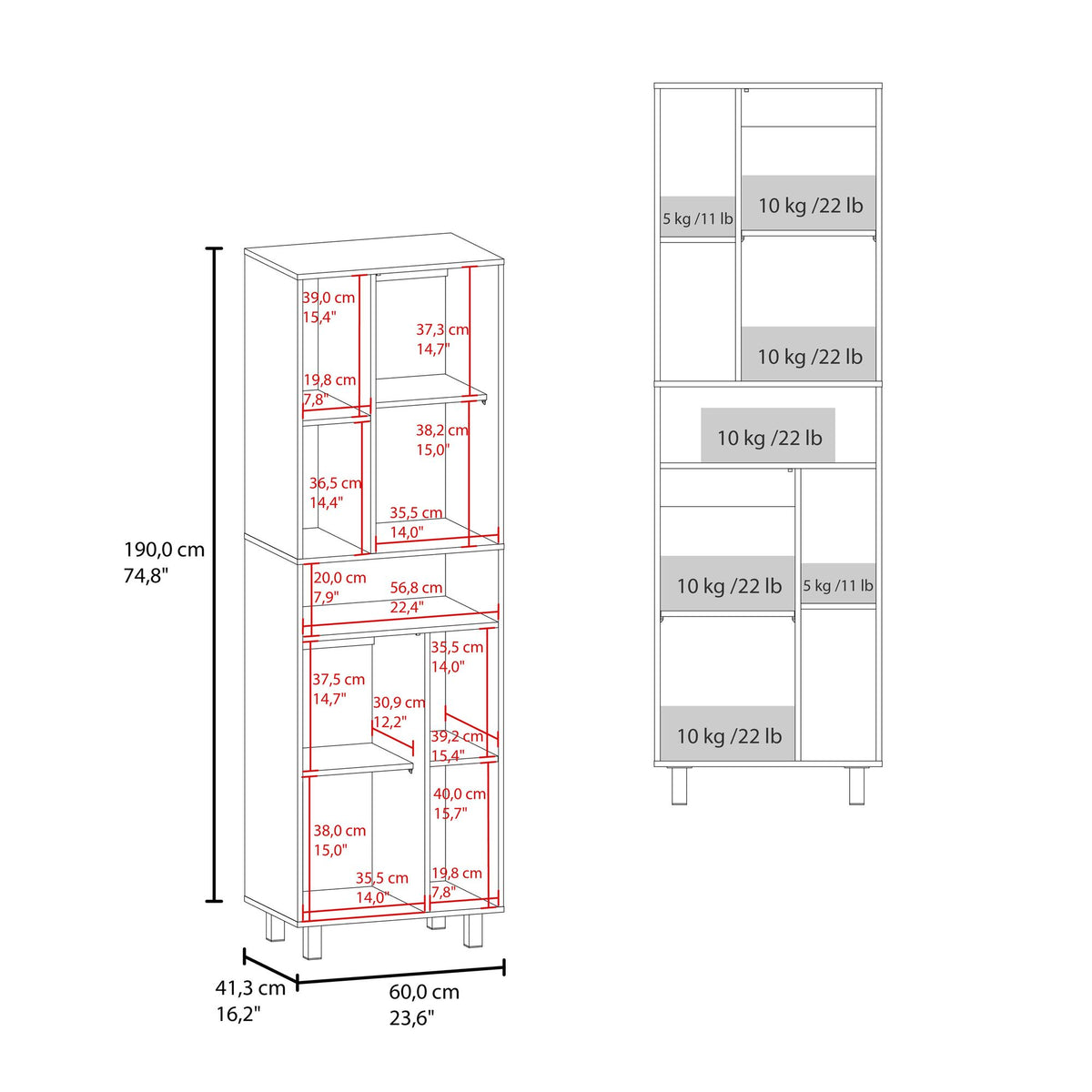 Bryce White Pantry Cabinet for Compact Kitchens