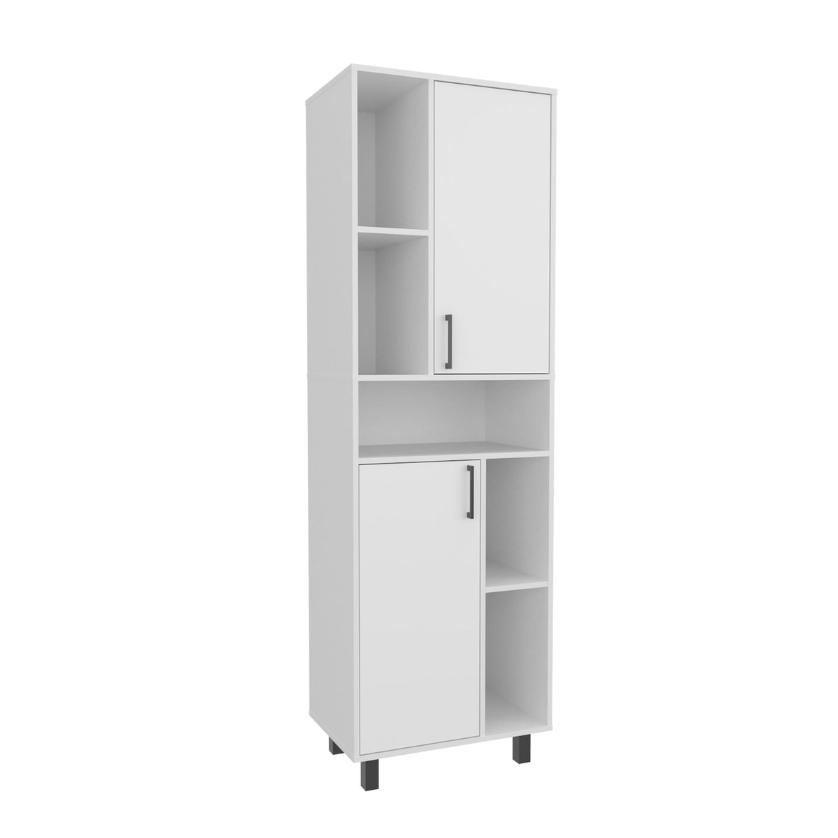 Bryce White Pantry Cabinet for Compact Kitchens