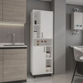 Bryce White Pantry Cabinet for Compact Kitchens